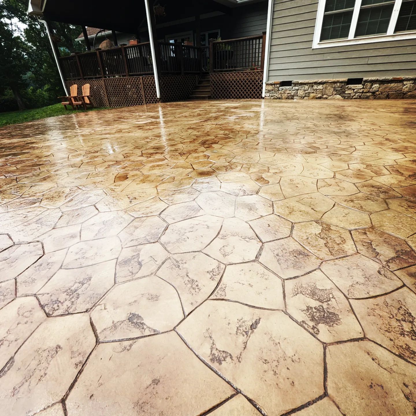Stamped concrete patio - Conard's Concrete